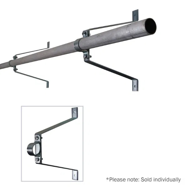 Pipe To Wall Bracket, 300mm Zinc