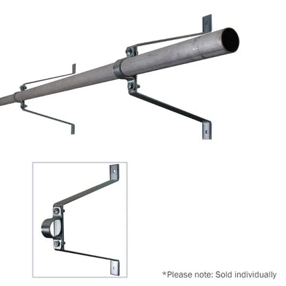 Pipe To Wall Bracket, 300mm Zinc