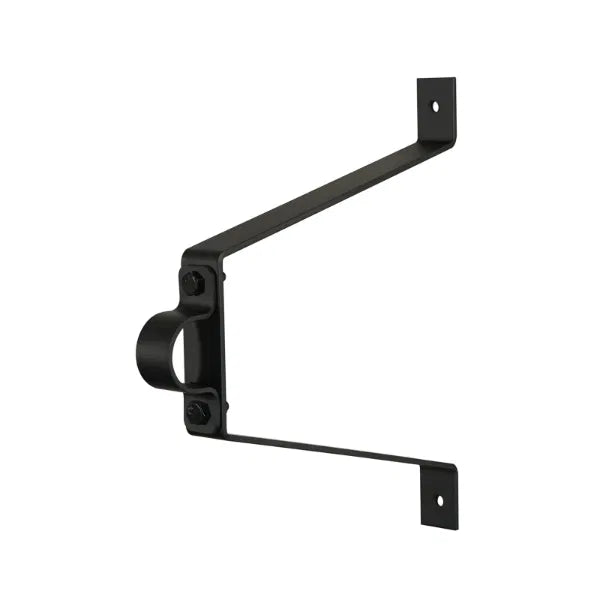 Pipe To Wall Bracket, 300mm Black