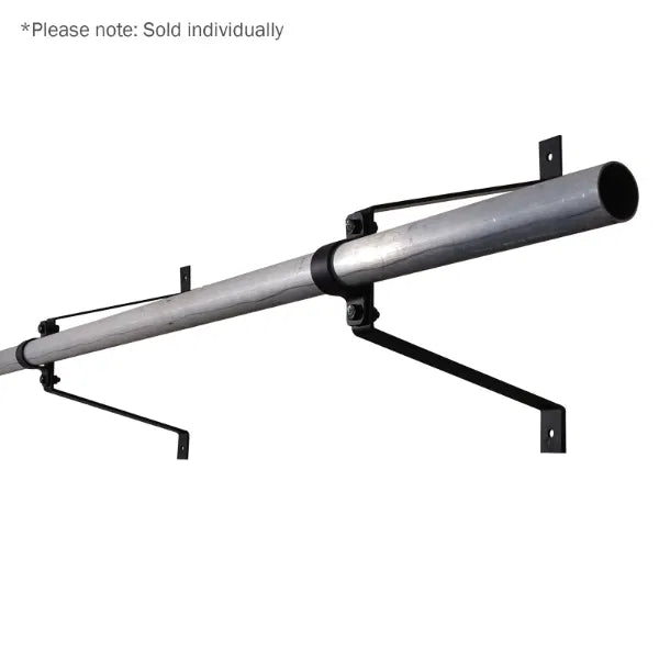 Pipe To Wall Bracket, 300mm Black