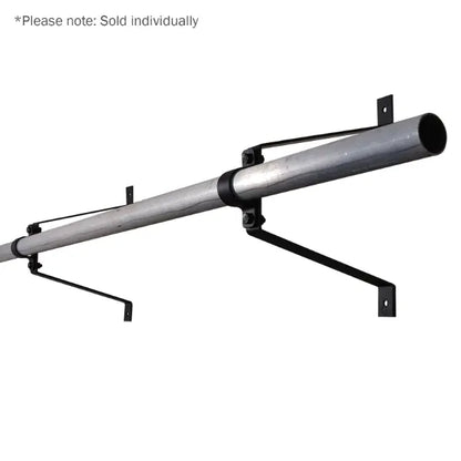 Pipe To Wall Bracket, 300mm Black