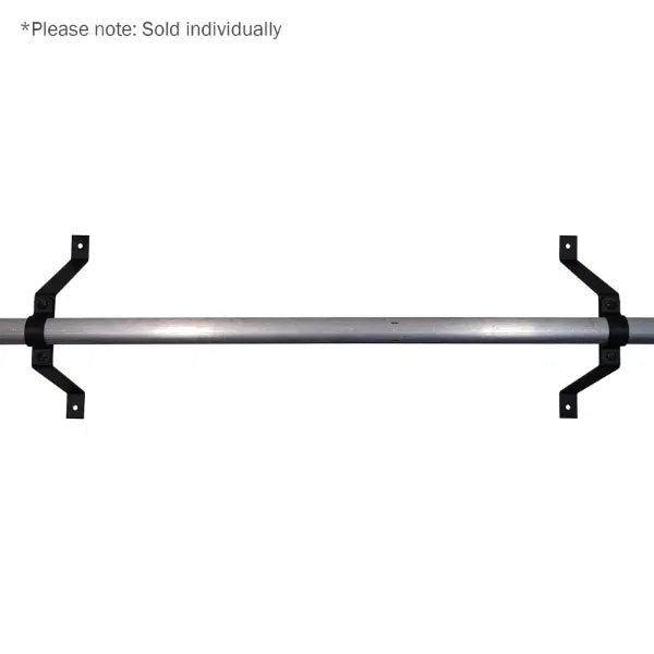 Pipe To Wall Bracket, 300mm Black