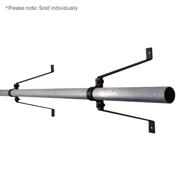 Pipe To Wall Bracket, 300mm Black