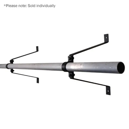 Pipe To Wall Bracket, 300mm Black