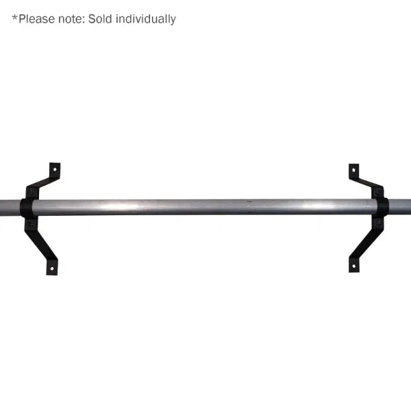 Pipe To Wall Bracket, 300mm Black