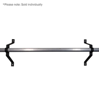 Pipe To Wall Bracket, 300mm Black