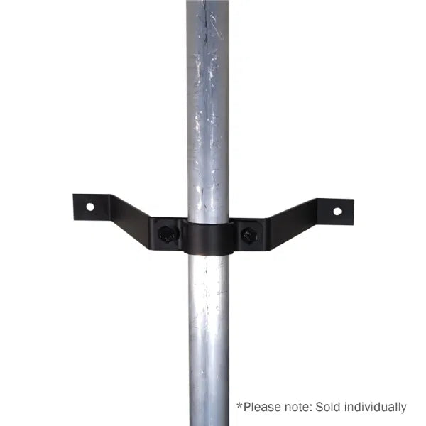 Pipe To Wall Bracket, 300mm Black