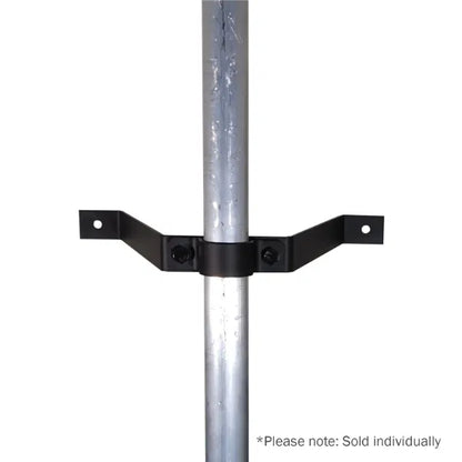 Pipe To Wall Bracket, 300mm Black
