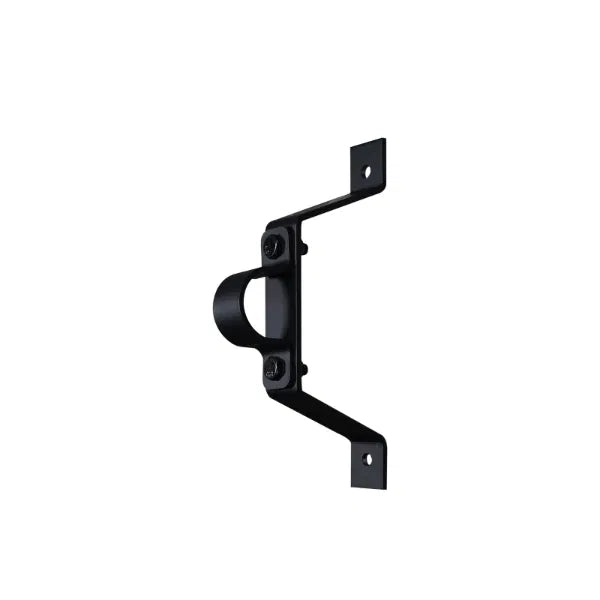 Pipe To Wall Bracket, 100mm Black