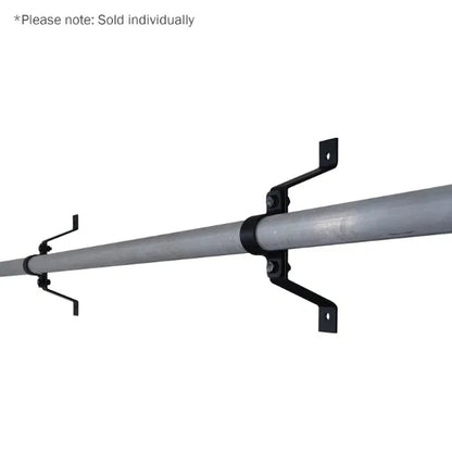 Pipe To Wall Bracket, 100mm Black