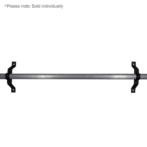 Pipe To Wall Bracket, 100mm Black