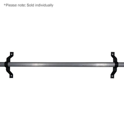 Pipe To Wall Bracket, 100mm Black