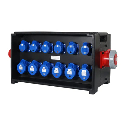 MERZ Distribution Box 63A 3PH In/Thru to 32A/16A RCBO