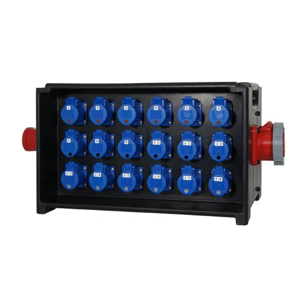 MERZ Distribution Box 63A 3PH In/Thru to 16A RCBO