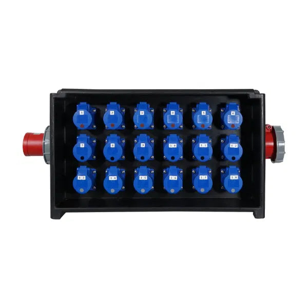 MERZ Distribution Box 63A 3PH In/Thru to 16A RCBO