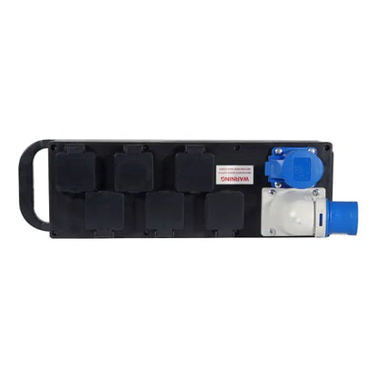Rubber Distribution Unit, 16A In/Out, 6 x 13A Out