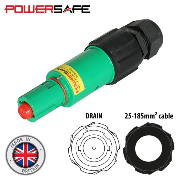 Powersafe 500A Line Drain 120mm2 Earth Green