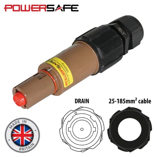Powersafe 500A Line Drain 150mm2 L1 Brown