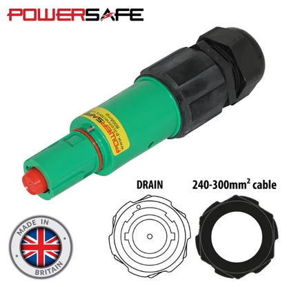 Powersafe 800A Line Drain 240mm2 Earth Green