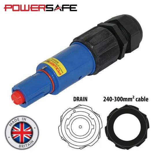 Powersafe 800A Line Drain 240mm2 Neutral Blue