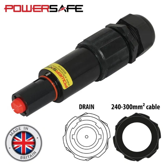 Powersafe 800A Line Drain 240mm2 L2 Black