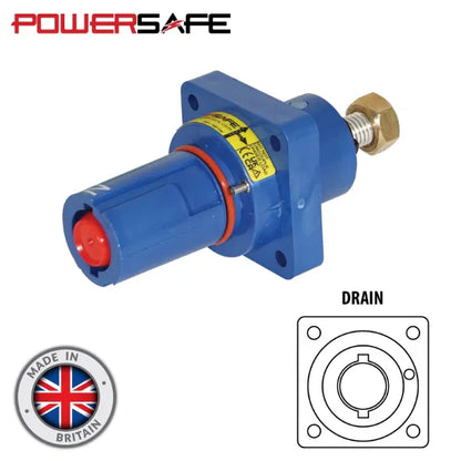 Powersafe 800A Panel Drain Female T8 Post Neutral Blue
