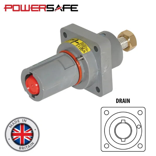 Powersafe 800A Panel Drain Female T8 Post L3 Grey