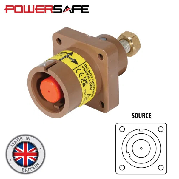Powersafe 800A Panel Source Male T8 Post L1 Brown