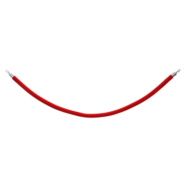 Chrome Barrier Rope, Red Velvet