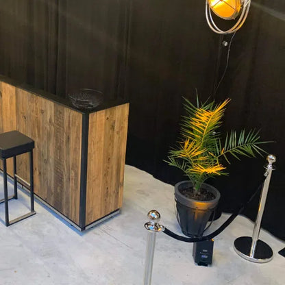 Chrome Barrier Rope, Black Velvet