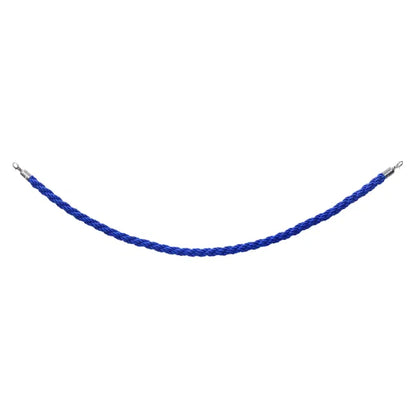 Chrome Barrier Rope, Blue Twisted