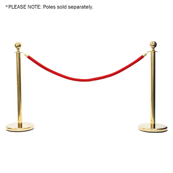 Gold Barrier Rope, Red Velvet