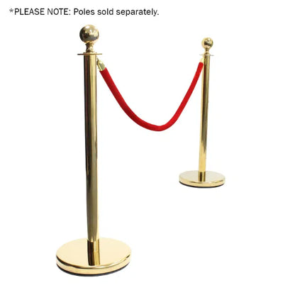Gold Barrier Rope, Red Velvet