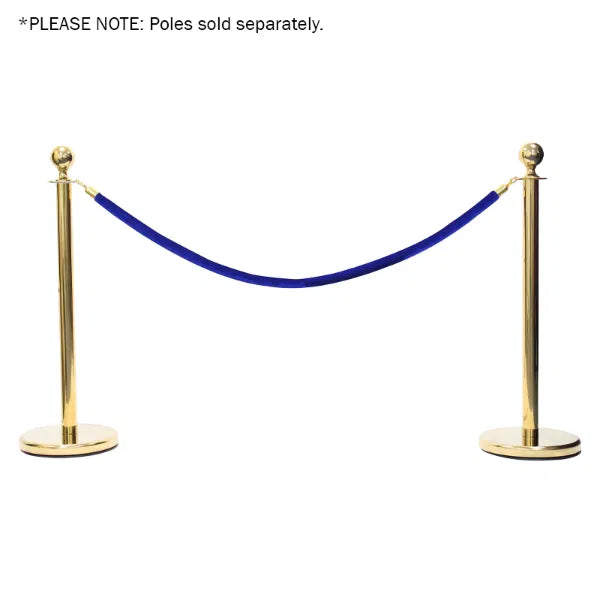 Gold Barrier Rope, Blue Velvet