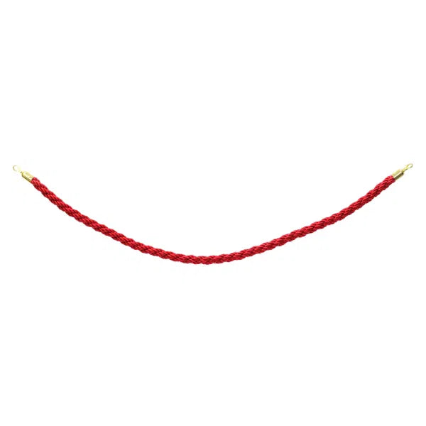 Gold Barrier Rope, Red Twisted