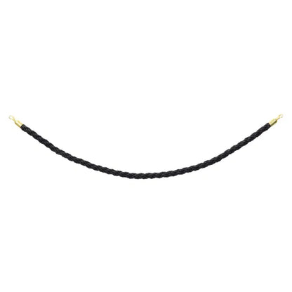 Gold Barrier Rope, Black Twisted