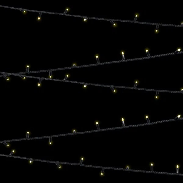 Rubber Connectable, Dimmable LED String Lights Warm White, 10m