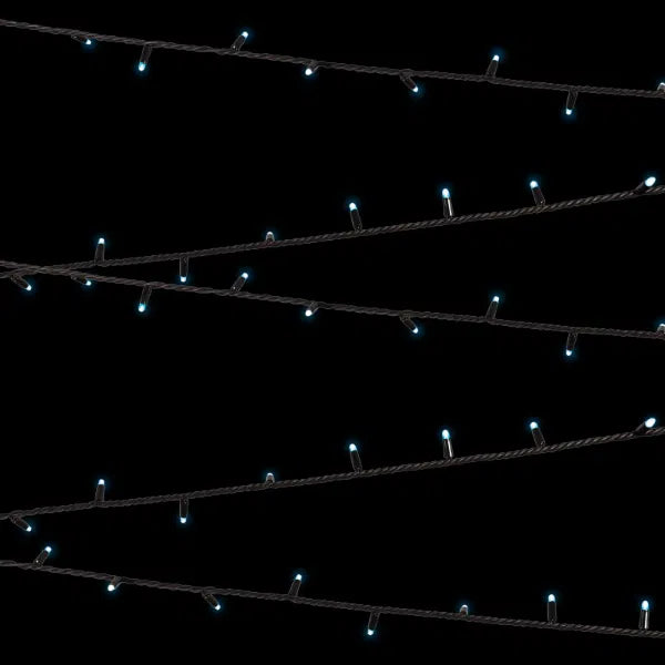 Rubber Connectable, Dimmable LED String Lights Cool White, 10m