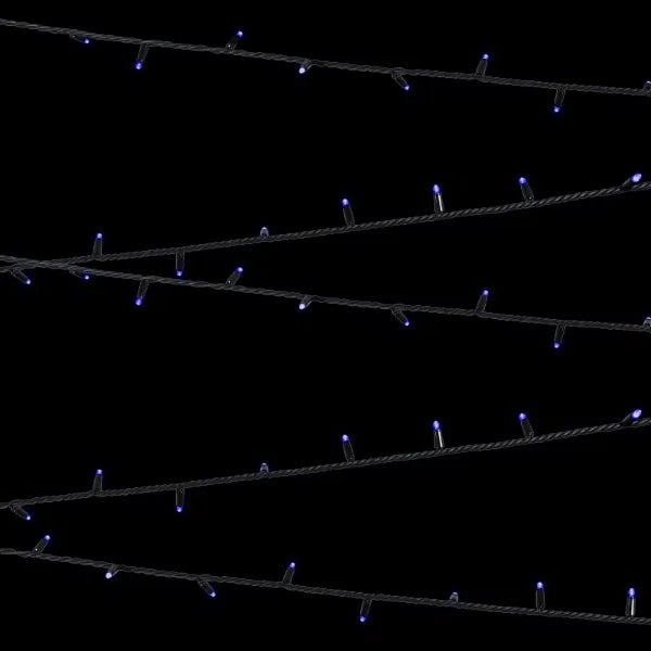 Rubber Connectable, Dimmable LED String Lights Blue, 10m