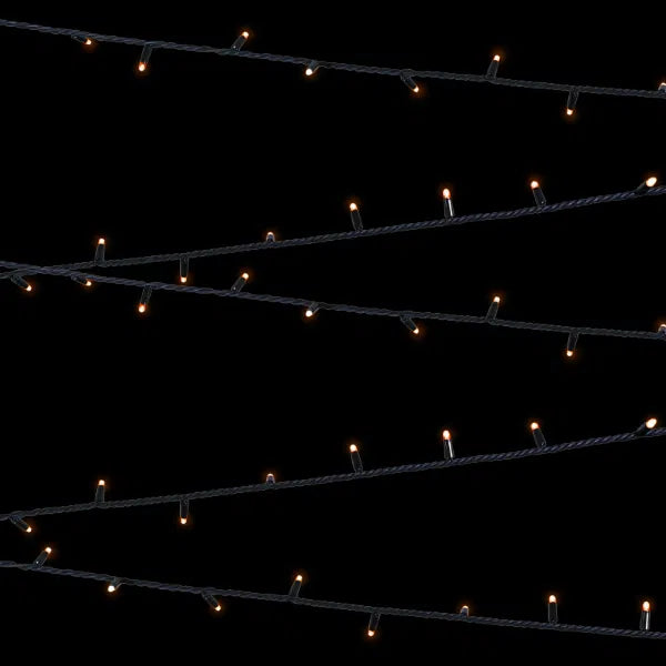 Rubber Connectable, Dimmable LED String Lights Orange, 20m