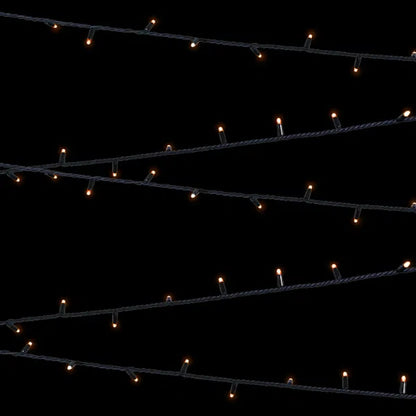 Rubber Connectable, Dimmable LED String Lights Orange, 20m