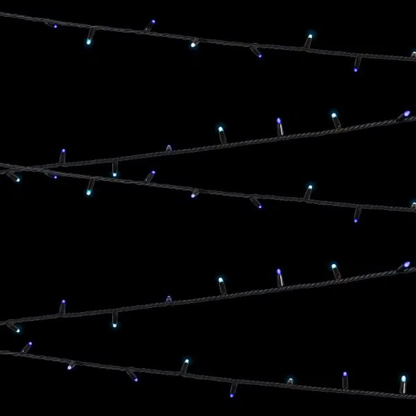 Rubber Connectable, Dimmable LED String Lights Blue/Cool White, 10m
