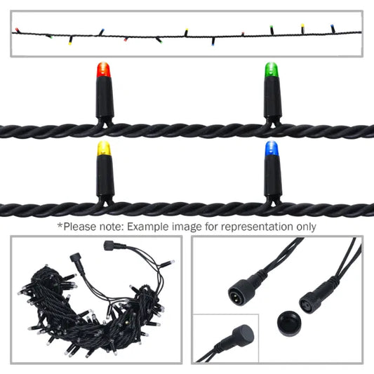 Rubber Connectable, Dimmable LED String Lights Multicolour, 10m