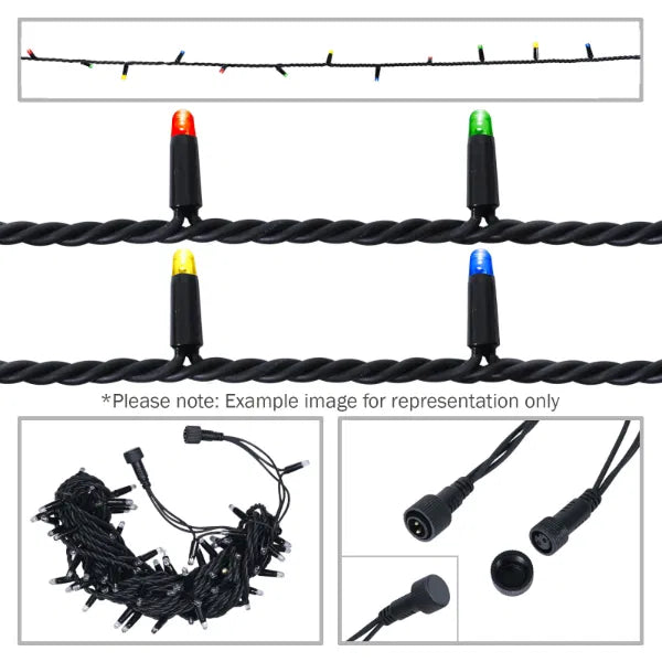 Rubber Connectable, Dimmable LED String Lights Multicolour, 20m
