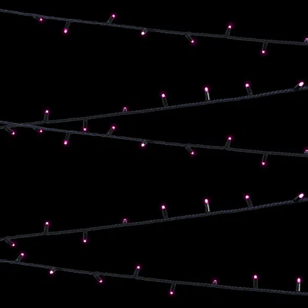 Rubber Connectable, Dimmable LED String Lights Pink, 20m