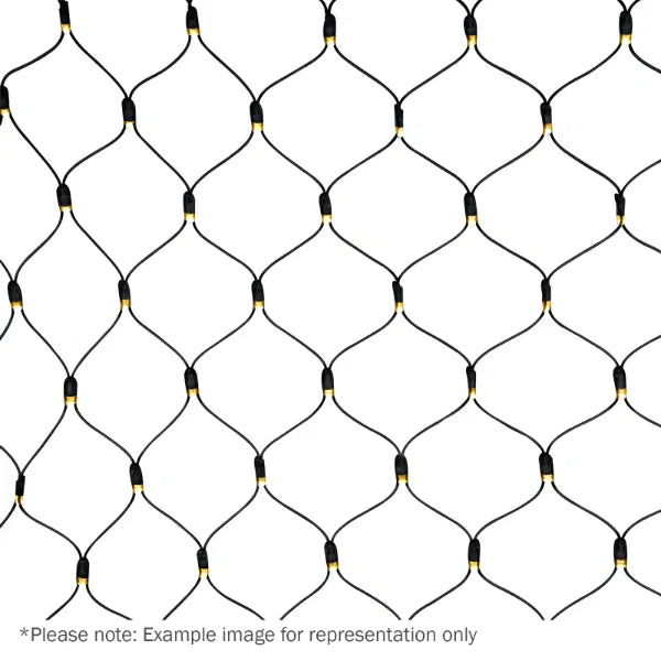 Rubber Connectable, Dimmable LED Net Lights Warm White, 3 x 2m