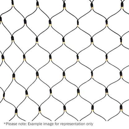 Rubber Connectable, Dimmable LED Net Lights Warm White, 3 x 2m