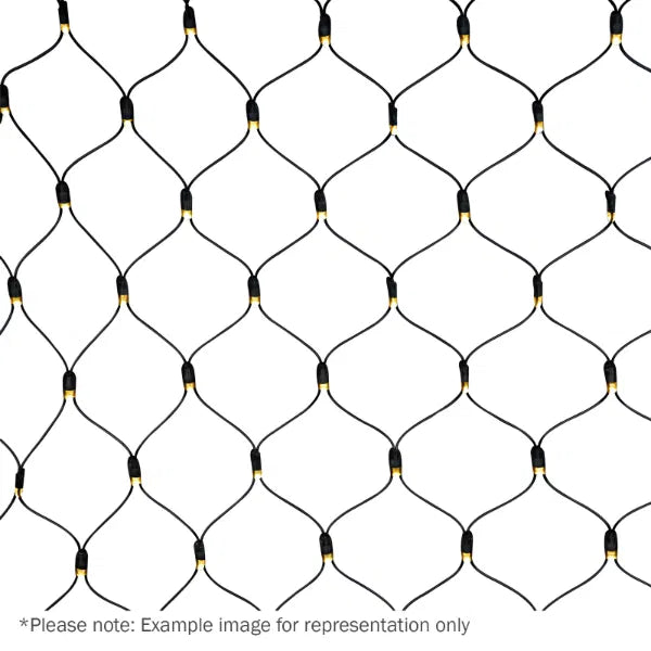 Rubber Connectable, Dimmable LED Net Lights Warm White, 6 x 4m