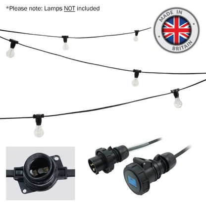 100m ES Heavy Duty Rubber Festoon, 1m Spacing
