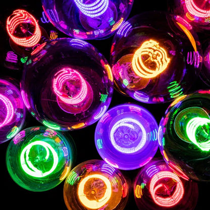 4W LED ST64 Spiral Funky Filament Lamp ES, Magenta